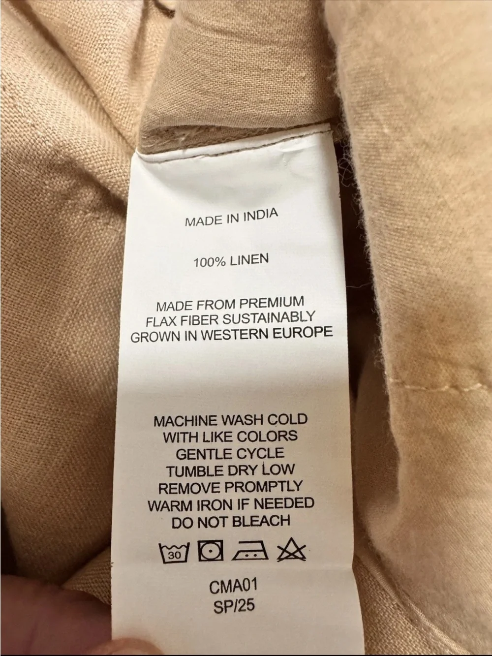 Quince European Linen Pants Beige Size XL NWT